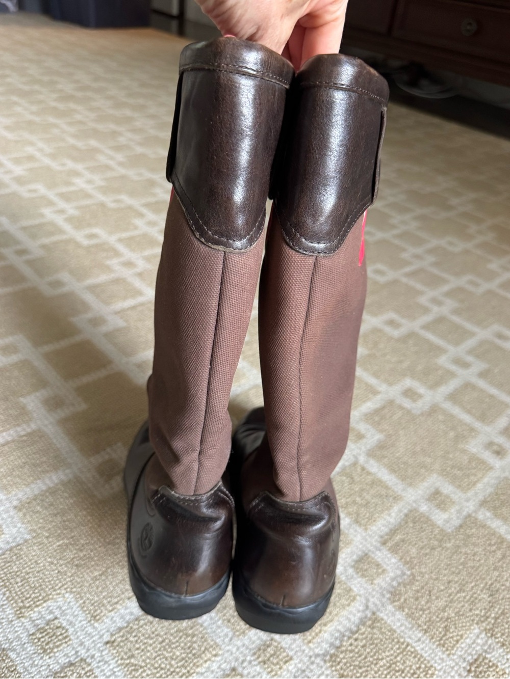 Timberland Earthkeepers Climapath Tall Leather Boots Brown Pink Size 7 - Picture 9 of 14